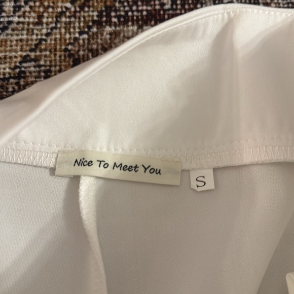 NWOT Nice to Meet You Black Vest&Shorts set in sz small. Avail in black or white - Picture 14 of 15